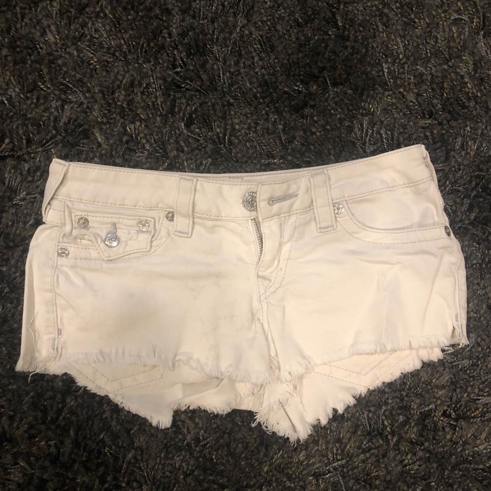 True Religion white shorts